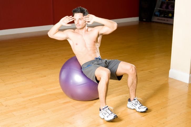 abdomene facute pe mingea elvetiana cu rasucire