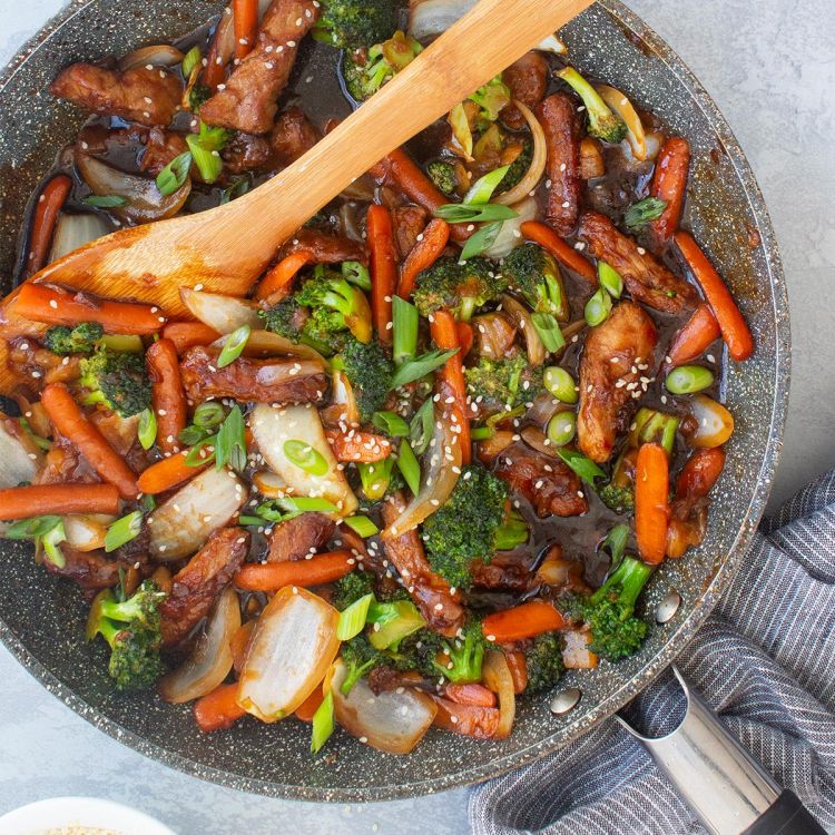 Stir-fry de porc cu legume